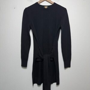 Michael Kors Collection Women 100% Cashmere Sweater Black Tie Waist Avant Guard